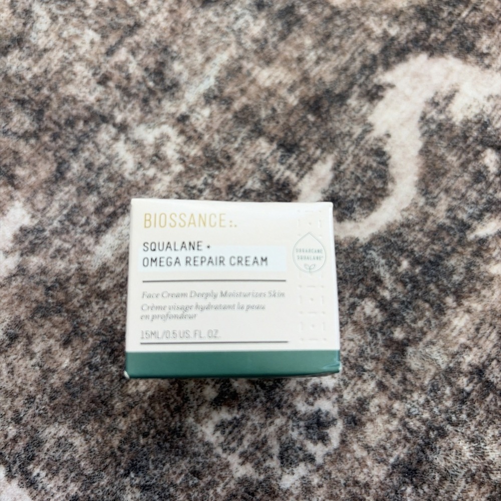 Biossance Squalane + Omega Repair Cream 15ml .5oz - Nourish, Restore New in Box